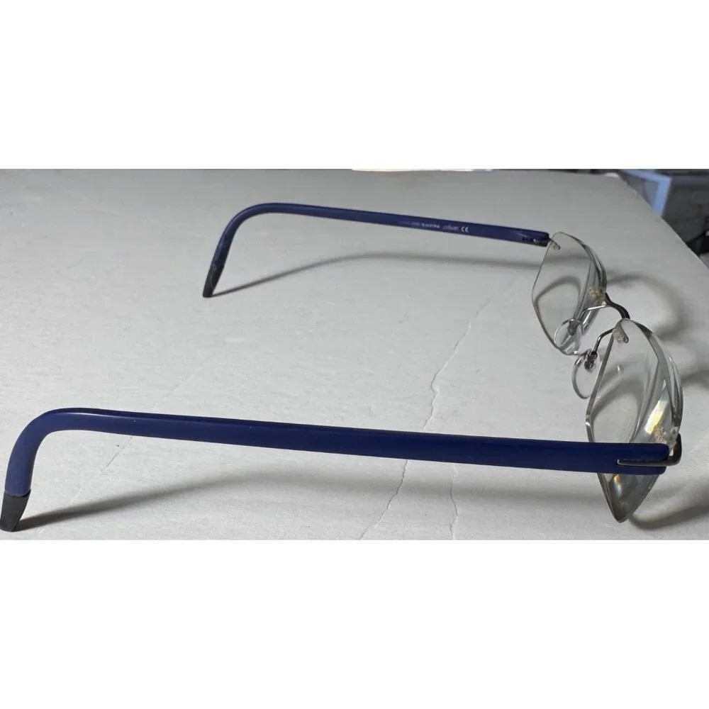 Silhouette Rimless Eyeglass FRAMES ONLY 5377 60 6063 51-19 140 5379 Blue Austria
